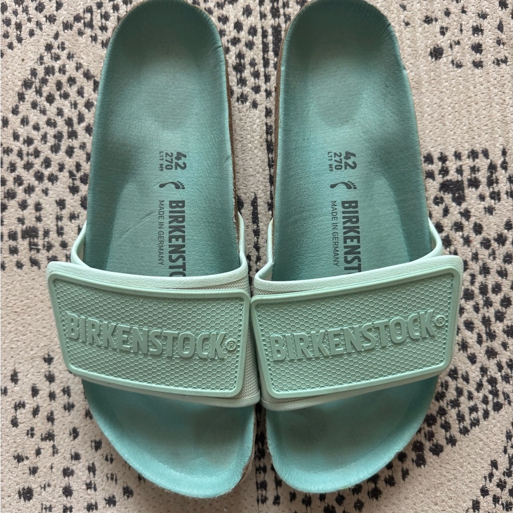 Birkenstock Light Green Slides